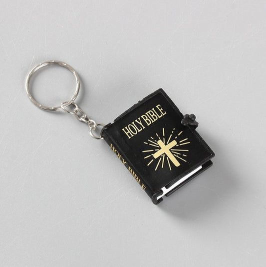 Mini HOLY Bible Keychain Religious Christian Jesus Cross Key Chain Women Prayer God Bless Gift Souvenirs Keyring